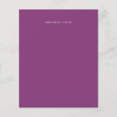 Vorlage für elegante Skriptangaben für Hochzeiten (Rückseite)