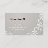 Vorlage für elegante Soft Damask Business Card Visitenkarte (Rückseite)