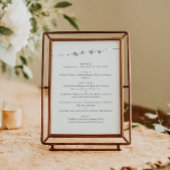 Vorlage für elegantes Chic Script-Hochzeitmenü in