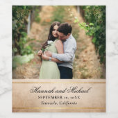 Vorlage für elegantes Pergament Weinetikett (Einzelnes Label)