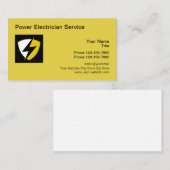 Vorlage für elektrische Logos Moderne Visitenkarte (Vorne/Hinten)