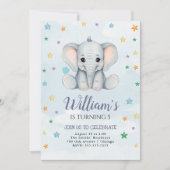 Vorlage für Elephant Birthday Party (Vorderseite)