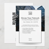 Vorlage für 'Elevate Your Network'-Einladung (Vorne/Hinten)