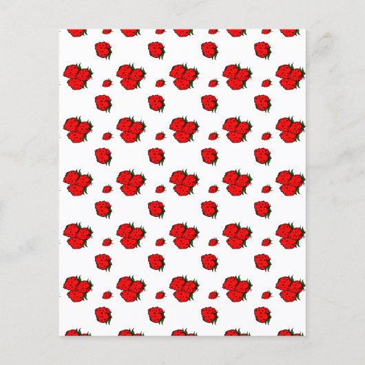 Vorlage für Erdbeeren-Musterpapier-Flyer Flyer (Hinten)