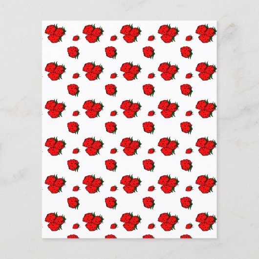 Vorlage für Erdbeeren-Musterpapier-Flyer Flyer (Vorne)