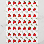 Vorlage für Erdbeeren und Blume Flyer (Vorne)