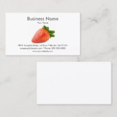 Vorlage für Erdbeeren-Visitenkarten Visitenkarte (Vorne/Hinten)