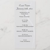 Vorlage für Ereignisprogramme - Angepasste Daten (Vorderseite)