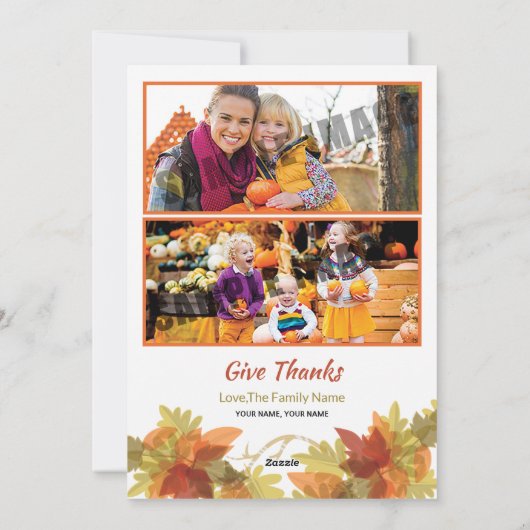 Vorlage für Erntedank-Fotokarte (Rückseite)