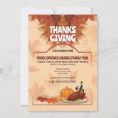 Vorlage für Erntedank-Party Einladungen (Vorderseite)