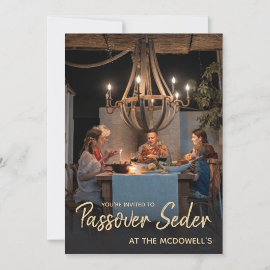 Vorlage für Familienfotos: Seder-Einladung (Vorderseite)