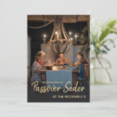 Vorlage für Familienfotos: Seder-Einladung (Stehend Vorderseite)