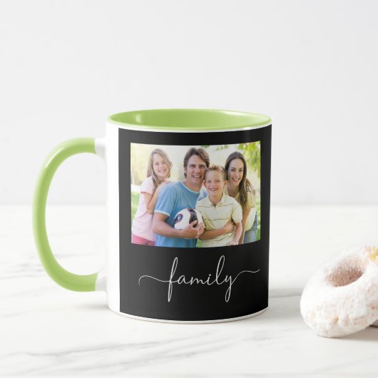 Vorlage für Familienfotos Tasse (Mit Donut)