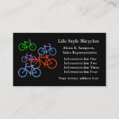 Vorlage für farbenfrohe Fahrräder Visitenkarte (Vorderseite)