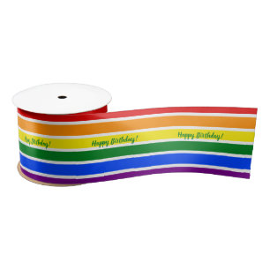 Vorlage für farbigen Regenbogen und weiße Streifen Satinband