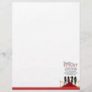 Vorlage für Fashion Girls Red Teppich Letterhead Briefkopf
