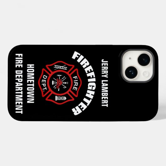Vorlage für Firefighter-Namen Case-Mate iPhone Hülle (Rückseite (Horizontal))