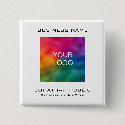 Vorlage für Firmenlogo Button (Vorderseite)