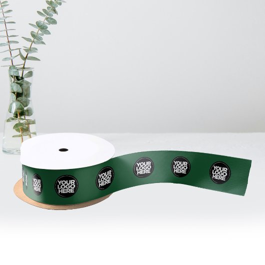 Vorlage für Firmenlogo Custom Emerald Green Satinband