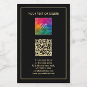 Vorlage für Firmenlogo für benutzerdefinierten Tex Weinetikett (Einzelnes Label)