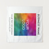 Vorlage für Firmenlogo für Veranstaltungen im benu Wandteppich (Vorderseite (Horizontal))