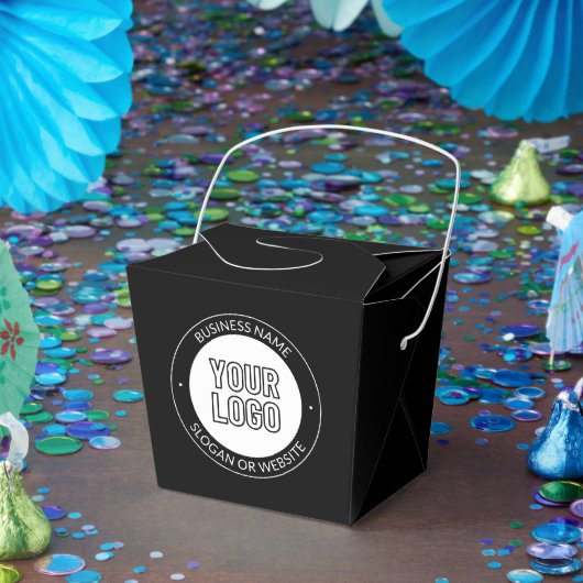 Vorlage für Firmenlogo oder Design und Bearbeitung Geschenkschachtel (Party)