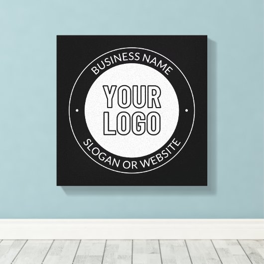 Vorlage für Firmenlogo oder Design und Bearbeitung Leinwanddruck (Insitu (Holzboden))