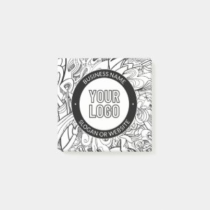 Vorlage für Firmenlogo oder Design und Bearbeitung Post-it Klebezettel