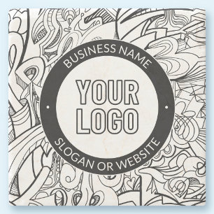 Vorlage für Firmenlogo oder Design und Bearbeitung Steinuntersetzer