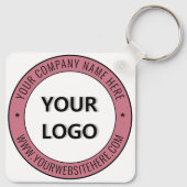 Vorlage für Firmenlogo und Text-Business-Schlüssel Schlüsselanhänger (Rückseite)