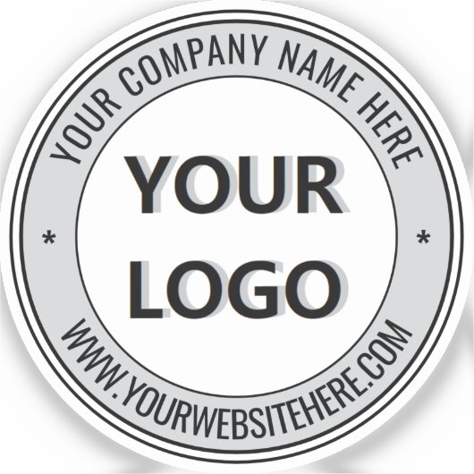 Vorlage für Firmenlogo und Textaufkleber Aufkleber (Vorderseite)