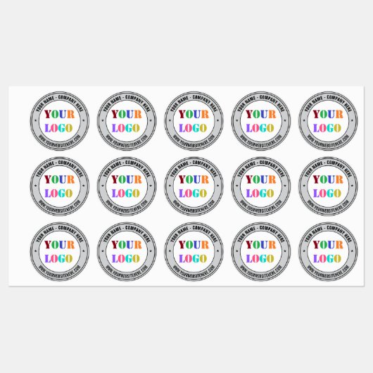 Vorlage für Firmenlogo und Textaufkleber Etiketten (Blatt)