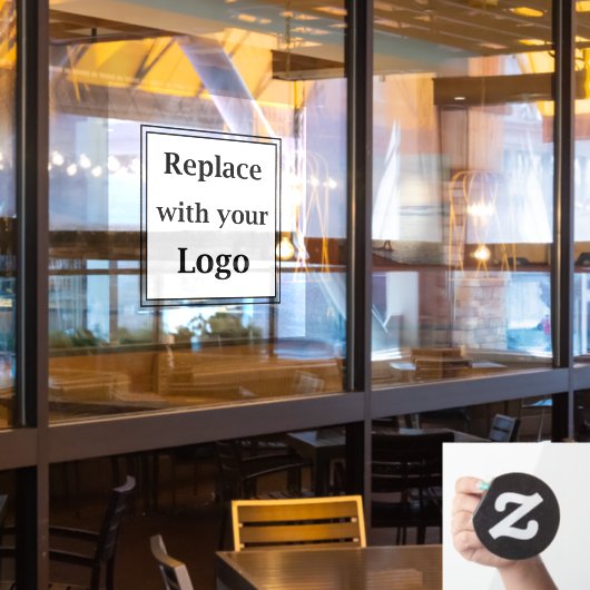 Vorlage für Firmenlogos Fensteraufkleber (Restaurantfenster)