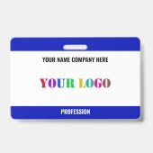 Vorlage für Firmenlogos für das Abzeichen Ausweis (Rückseite)