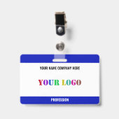 Vorlage für Firmenlogos für das Abzeichen Ausweis (Vorderseite mit Clip)