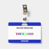Vorlage für Firmenlogos für das Abzeichen Ausweis (Rückseite mit Clip)