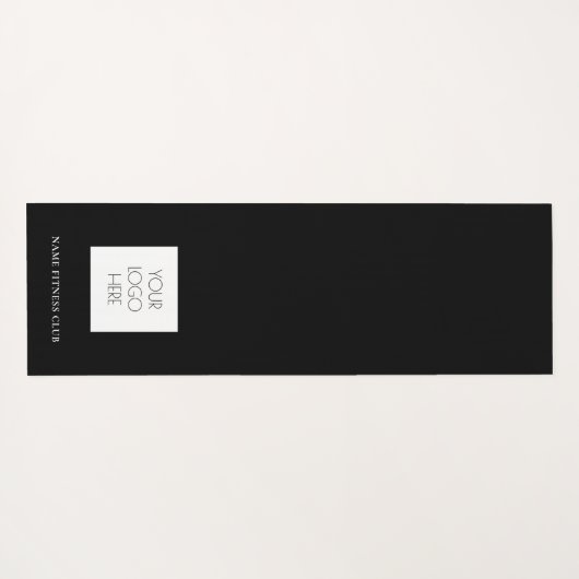 Vorlage für Fitnessen-Firmenlogos: Schwarze Darste Yogamatte (Rückseite (Horizontal))