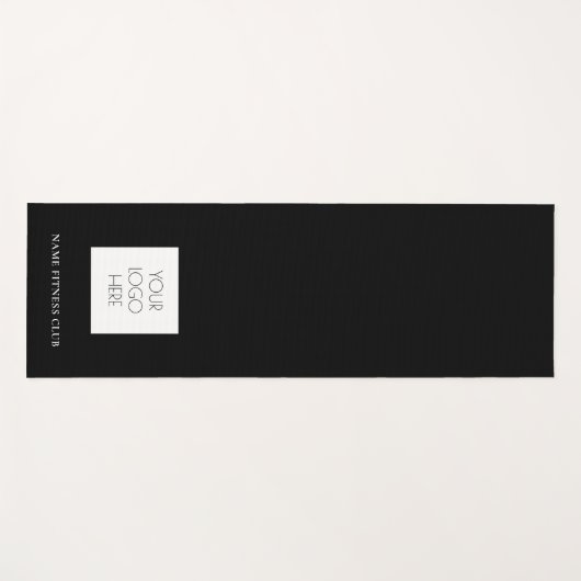 Vorlage für Fitnessen-Firmenlogos: Schwarze Darste Yogamatte (Vorderseite (Horizontal))