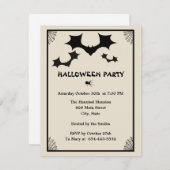 Vorlage für Fledermäuse und Spider Einladungskarte (Vorne/Hinten)