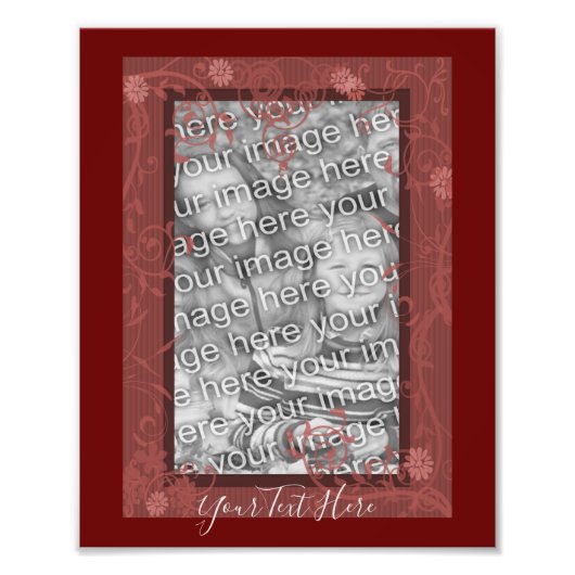 Vorlage für florale Designrahmen Fotodruck (Vorne)