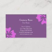 Vorlage für florale Hibisken-Blume Visitenkarte (Rückseite)