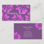 Vorlage für florale Hibisken-Blume Visitenkarte (Vorne/Hinten)