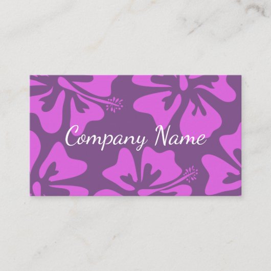 Vorlage für florale Hibisken-Blume Visitenkarte (Vorderseite)