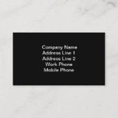 Vorlage für florale Visitenkarten Visitenkarte (Rückseite)