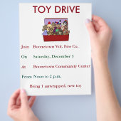 Vorlage für Flyer des Spielzeuglaufwerks (Hand)