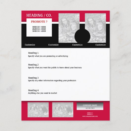 Vorlage für Flyer - Erstellen Sie Ihre eigene 4.5" (Vorne)