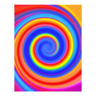 Vorlage für Flyer: Farbiges Spiraldesign Flyer