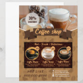Vorlage für Flyer für Coffeeshops (Vorne/Hinten)