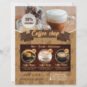 Vorlage für Flyer für Coffeeshops (Vorderseite)