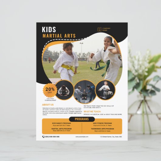 Vorlage für Flyer für Kinder-Märtyrer-Kunst (Stehend Vorderseite)